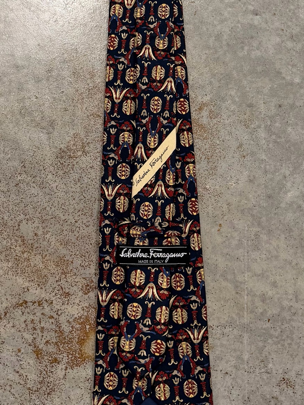 Salvatore Feragamo silk neck tie